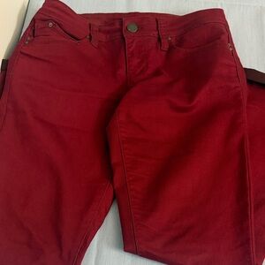 Vibrant Red Skinny Jeans for Women